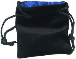 Dice Bag - Velvet Black/Blue (3.75'' X 4)