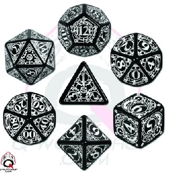 Dice Set - Steampunk - Black/White (7)