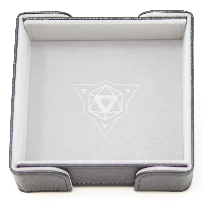 Die Hard Dice Magnetic Square Dice Tray - Gray Velvet