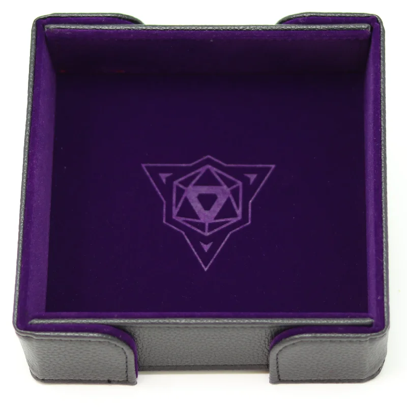 Die Hard Dice Magnetic Square Dice Tray - Purple Velvet