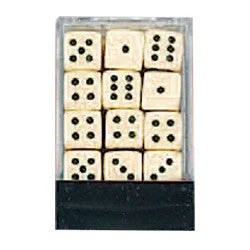 DLX Opaque Dice: 36pc 12mm (Ivory)