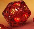 PolyHero Dice: 1d20 Orb Dragonfire