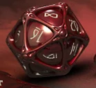 PolyHero Dice: 1d20 Orb Heartwood