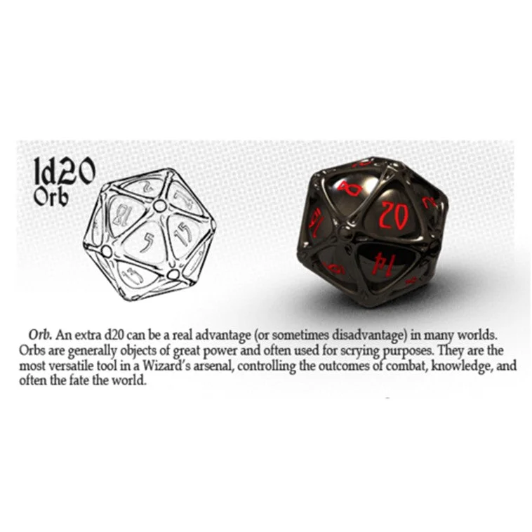 PolyHero Dice: 1d20 Orb Shadow