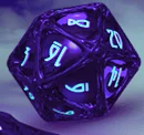 PolyHero Dice: 1d20 Orb Violet