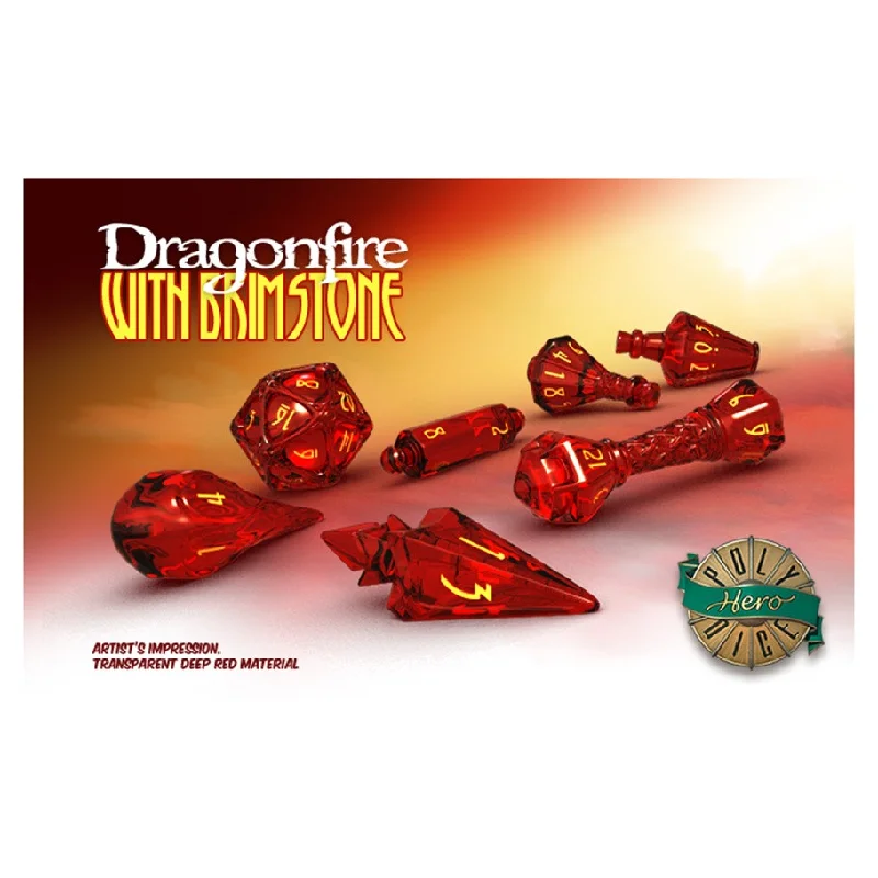 PolyHero Dice: Wizard Dragonfire/Brim