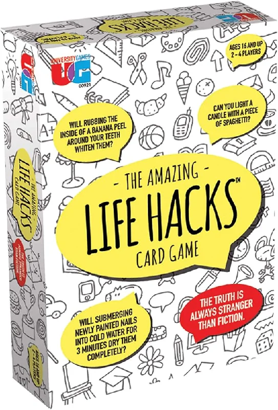 University Games, The Amazing Life Hacks Card Game, Perfect for 2 to 4 Players Ages 16 and Up