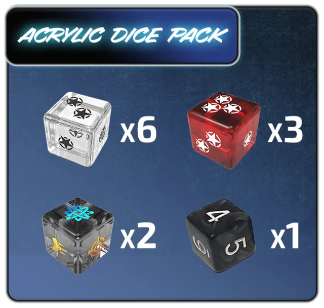 Earth Under Siege: Flashpoint – Acrylic Dice Pack