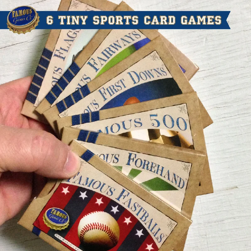 Famous Games - 6 Tiny Sports Card Games Bundle