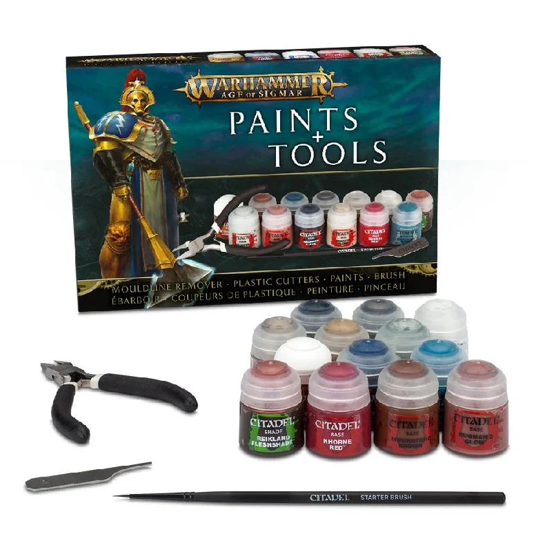 Games Workshop - Warhammer: Age of Sigmar - Paints & Tools Set