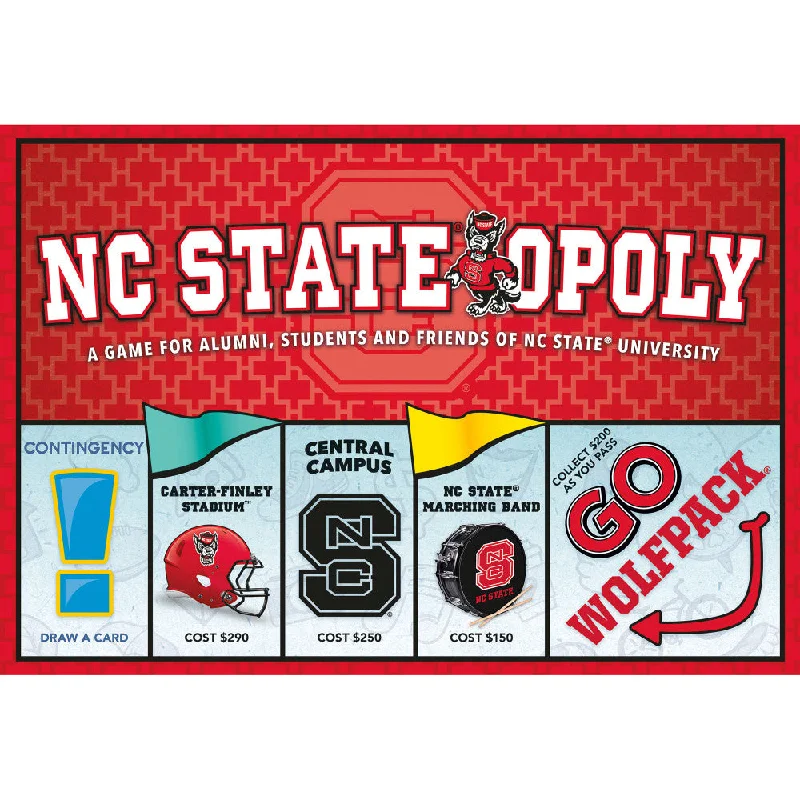 NC State-Opoly University Themed Board Game for Ages 8+