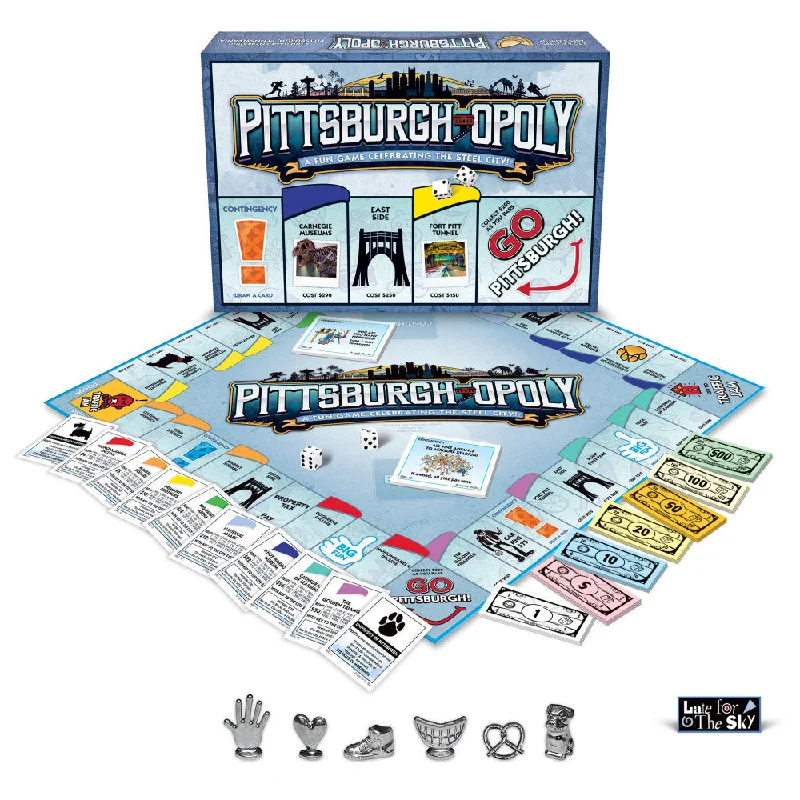 Late for the Sky Pittsburgh-Opoly Monopoly Style Board Game