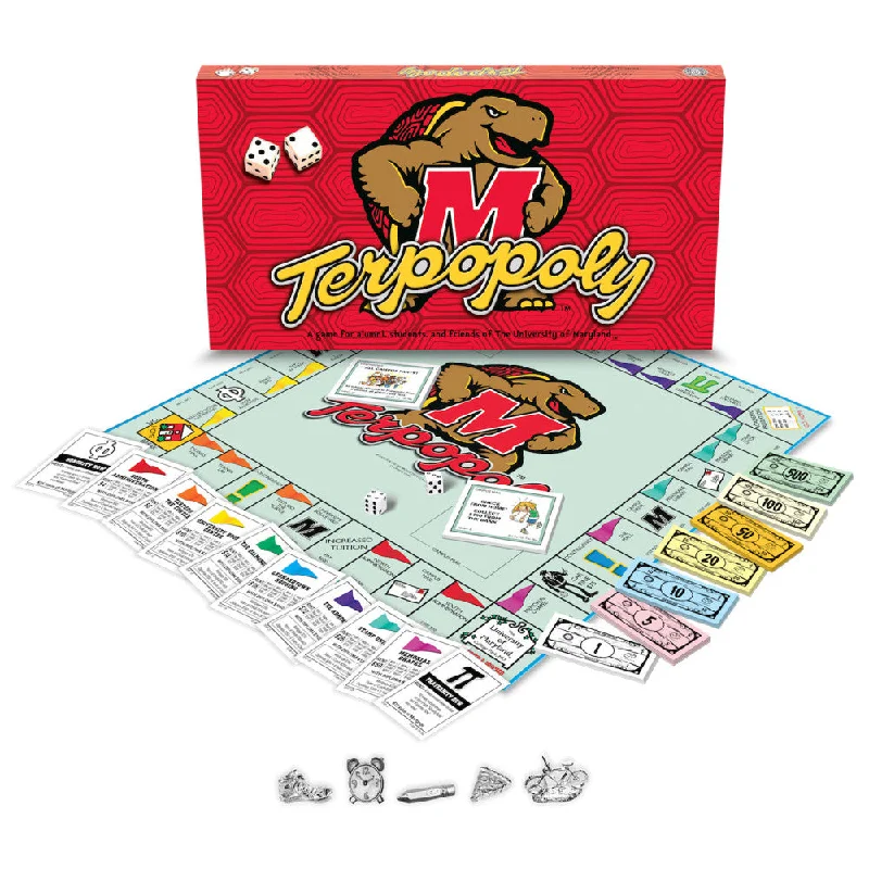 University of Maryland Terp-Opoly Monopoly Style Board Game