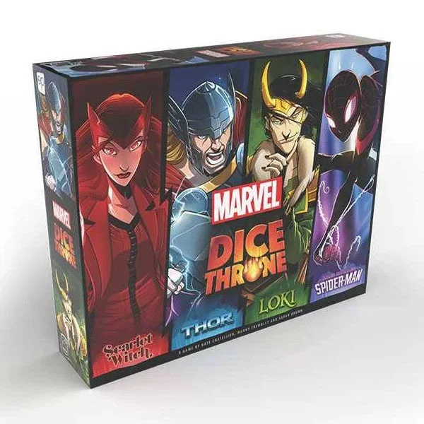 Marvel Dice Throne: 4-Hero Box (Scarlet Witch, Thor, Loki, And Spider-Man)