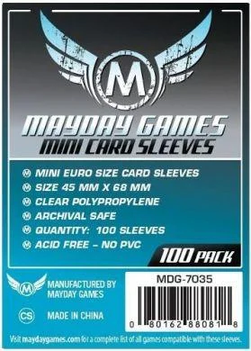 Mayday Games Mini Euro Card Sleeves (100)