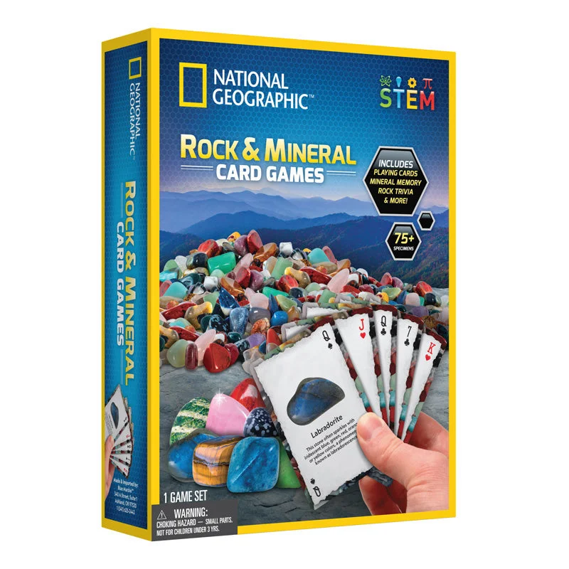 National Geographic Rock & Mineral Card Games Early Science STEM Toys 8yrs+