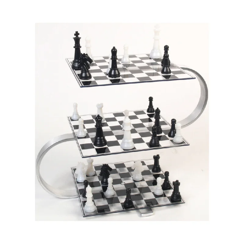 Strato Chess 3-Level Aluminum Edition Board Game