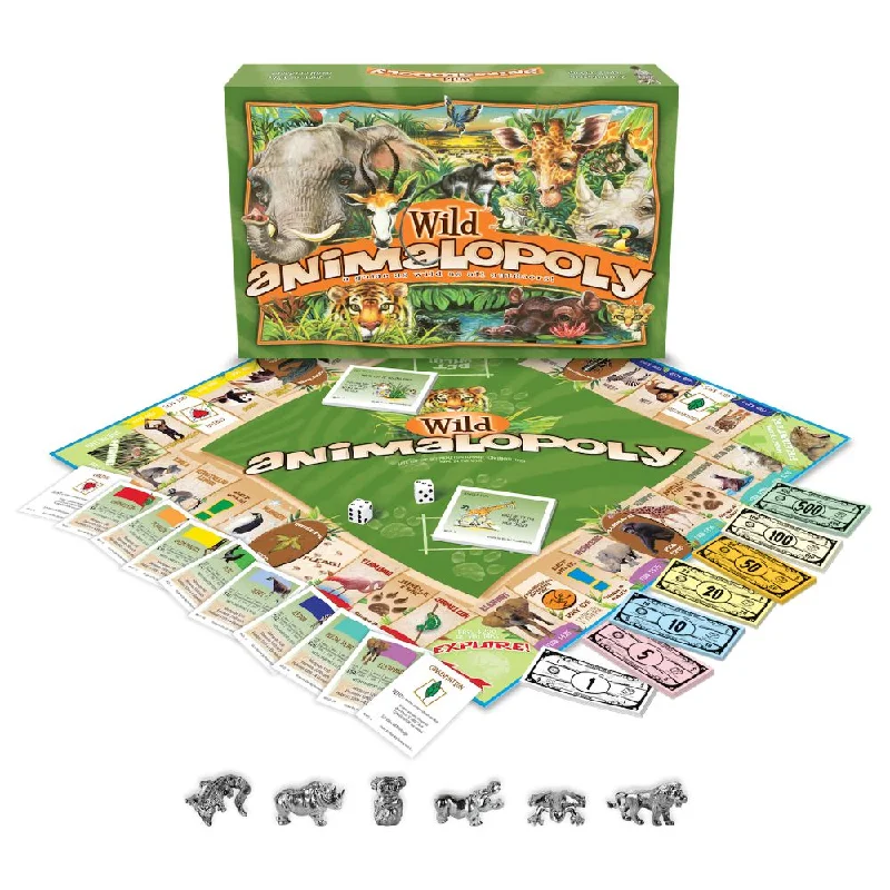 Wild Animal-Opoly Educational Board Game